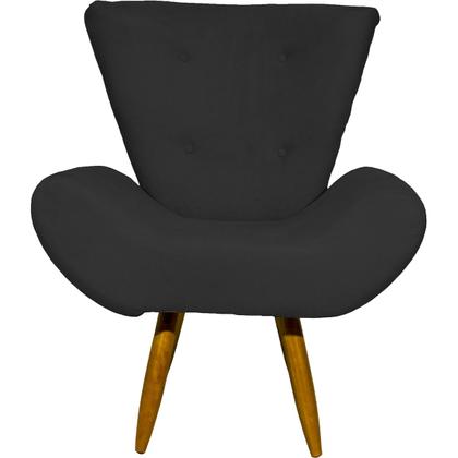 Imagem de Kit 2 Poltronas Para Sala DECORATIVAS EMILIA SUEDE CORES PÉ CASTANHO - CLIQUE E DECORE