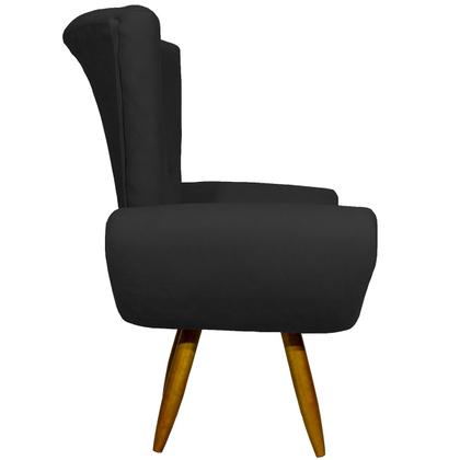 Imagem de Kit 2 Poltronas Para Sala DECORATIVAS EMILIA SUEDE CORES PÉ CASTANHO - CLIQUE E DECORE