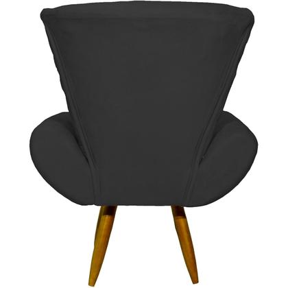 Imagem de Kit 2 Poltronas Para Sala DECORATIVAS EMILIA SUEDE CORES PÉ CASTANHO - CLIQUE E DECORE
