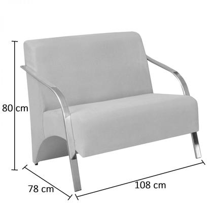 Imagem de Kit 2 Poltronas Vênus 2 Lugares Braço Madeira D Salla Tecido Sintético