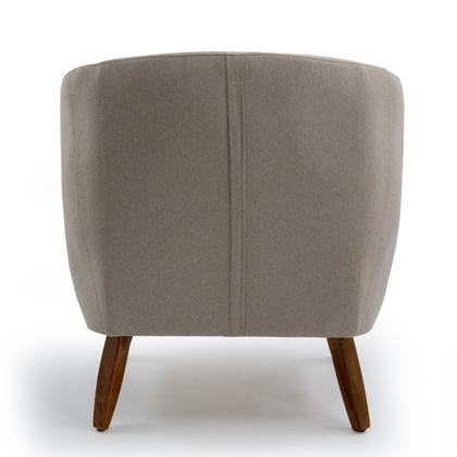 Imagem de Kit 2 Poltronsa Decorativas Em Algodão Caramelo Pés De Madeira Carina - Larbelle