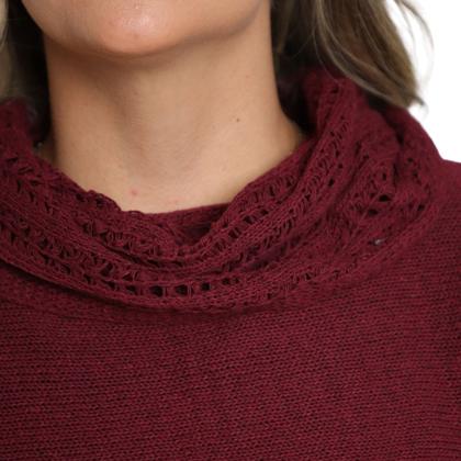 Imagem de Kit 2 Poncho Feminino Tricot Liso Gola Alta Casaco Lã Inverno