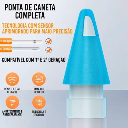 Imagem de Kit 2 Pontas Extra Compatível Pencil 1 E 2 Geração