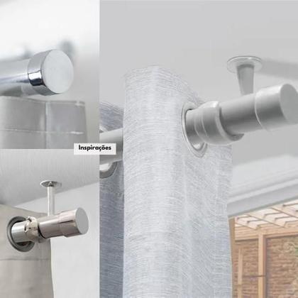 Imagem de Kit 2 Ponteiras Para Cortina Tampa Redonda 28mm (varão grosso) Decoração Casa e Sala