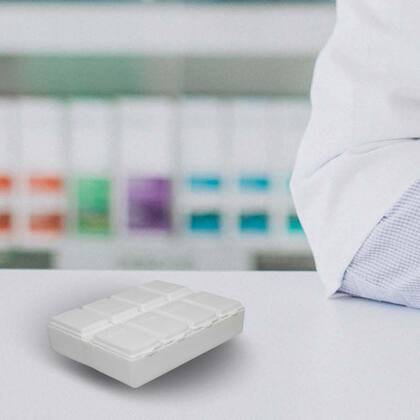 Imagem de Kit 2 Porta Comprimido Branco Plástico