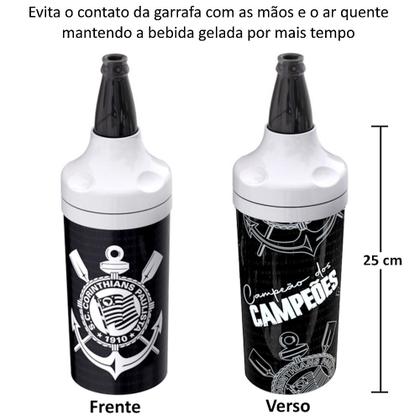 Imagem de Kit 2 Porta Garrafa Camisinha 600ml Mantém Cerveja Gelada do Corinthians Oficial