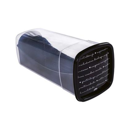 Imagem de Kit 2 Porta Pão e Pão de Forma Decorado Tampa Preta Plasútil 4422 / 5610