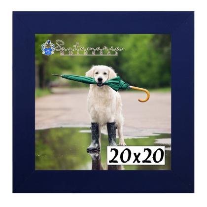 Imagem de Kit 2 Porta Retrado Molduras 20x20 Azul
