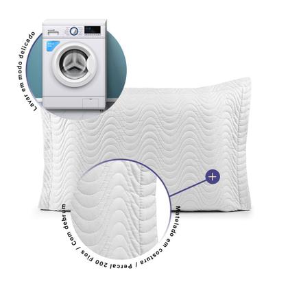 Imagem de Kit 2 Porta Travesseiro 200 Fios Matelado Micropercal