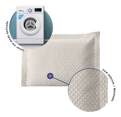 Imagem de Kit 2 Porta Travesseiros Lisos Matelados para Cama