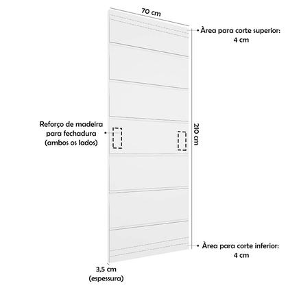 Imagem de Kit 2 Portas De Madeira Frisada U.V  210cm x 70cm - R50VL