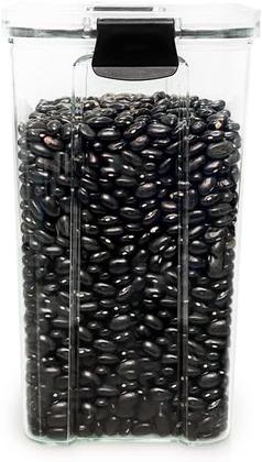 Imagem de Kit 2 Pote de Mantimentos Quadrado Acrílico 1,45 Litros Tampa com Trava