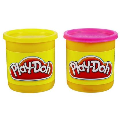 Imagem de Kit 2 Potes Amarelo e Rosa Play Doh Hasbro