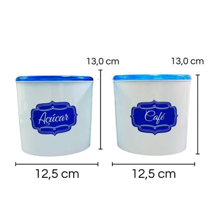 Imagem de Kit 2 Potes Café e Açúcar com tampa