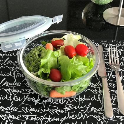 Imagem de KIT 2 Potes de Vidro Redondo com Tampa Hermética 950ml