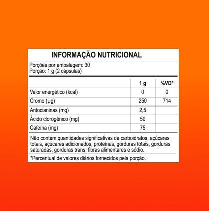 Imagem de Kit 2 Potes Desinchá Laranja Moro HD Cromo Café Verde Suplemento Alimentar Natural 120 capsulas 1,5g