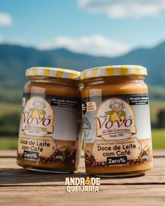 Imagem de Kit 2 Potes Doce de Leite com Café Zero Açúcar 400g / 800g Total