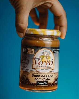 Imagem de Kit 2 Potes Doce de Leite com Café Zero Açúcar 400g / 800g Total