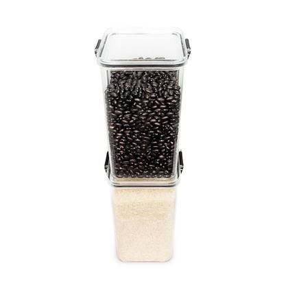 Imagem de Kit 2 Potes Hermético para Mantimentos Tampa com Trava Quadrado 1.450 Litros