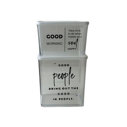 Imagem de Kit 2 Potes Herméticos Organizadores Alimentos 615ml e 810ml