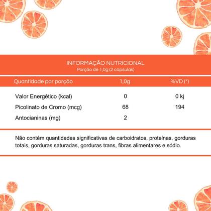 Imagem de Kit 2 Potes Laranja Moro Suplemento Alimentar Natural 120 Capsulas Extrato Premium Thermo Natunectar
