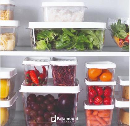 Imagem de Kit 2 Potes Para Alimentos Retangular 13,5x9x6 Cm 525 ML