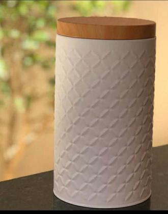 Imagem de Kit 2 Potes Porta Mantimentos Café Açúcar Chá Lata Redondas