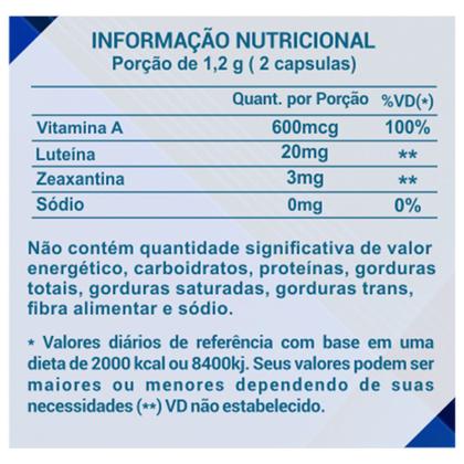Imagem de Kit 2 Potes Visolut Suplemento Para Olhos Natural Zeaxantina Luteína + Vitamina A 120 Capsulas Idosos 100% Original Natunéctar