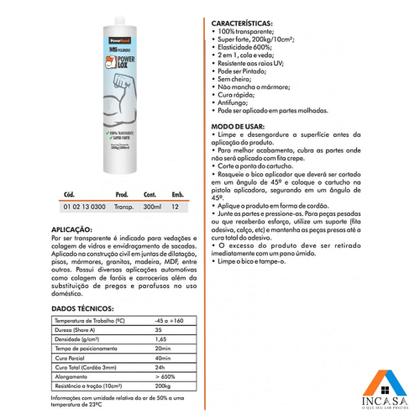 Imagem de Kit 2 Powerlox Ms Polimero 50 100% Transparente Super Forte 300ml