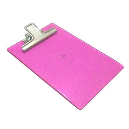Imagem de Kit 2 prancheta a4 transparente colorida pegador metal