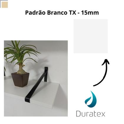 Imagem de Kit 2 Prateleira 60x25 Parede Mdf Com Alça Couro Suporte