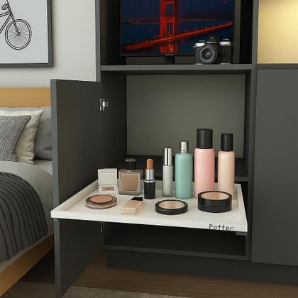 Imagem de Kit 2 Prateleiras com Trilho Telescópico  Organizadoras para Armário com e sem borda