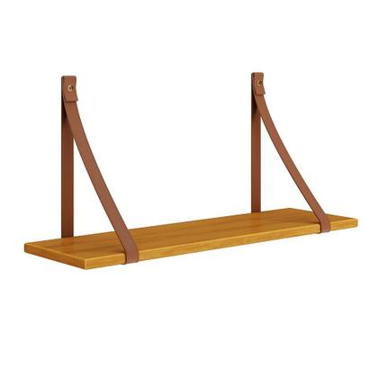 Imagem de Kit 2 Prateleiras Luna 66,6cm com Alças de Couro - Reller Móveis