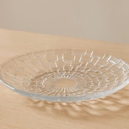 Imagem de Kit 2 Prato De Vidro Transparente Fruteira Centro De Mesa Shopsul