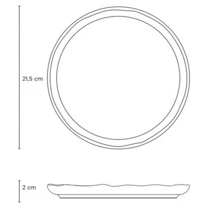 Imagem de Kit 2 Pratos Raso 27,5cm e Sobremesa 21,5cm Limonata Cerâmica Porto Brasil Cozinha Mesa Posta