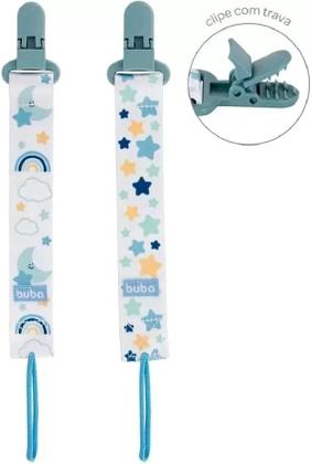 Imagem de Kit 2 Prendedores de Chupeta Buba, Clip Trava, Fecho Tipo Jacaré, Design Fofinho, Mantém Chupeta Limpa e Perto do Bebê