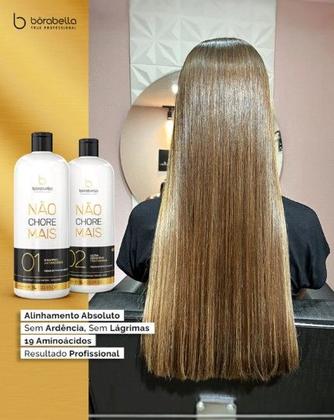 Imagem de Kit 2 Progressiva Orgânica Não Chore Not Cry Original 2x1 litro Borabella PASSO 2