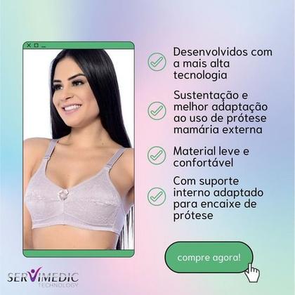 Imagem de Kit 2 Prótese Mamária Externa + Sutiã Para Prótese Mamária