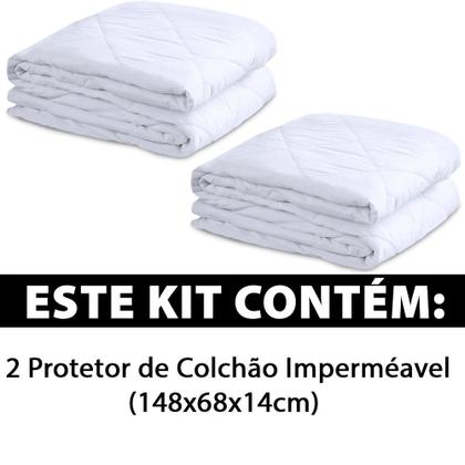 Imagem de Kit 2 Protetor Capa Para Colchão Infantil Impermeável 68x148cm - BF Colchões