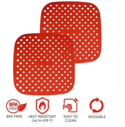 Imagem de Kit 2 Protetor Tapete De Silicone P/airfryer Universal 19cm