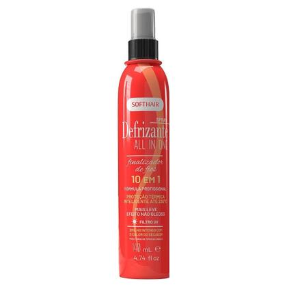 Imagem de Kit 2 Protetor Térmico Cabelo Spray Defrizante All In One 10 em 1 Soft Hair 140ml