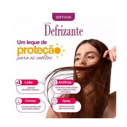 Imagem de Kit 2 Protetor Térmico para Cabelo Spray Defrizante Ceramidas Soft Hair 140ml