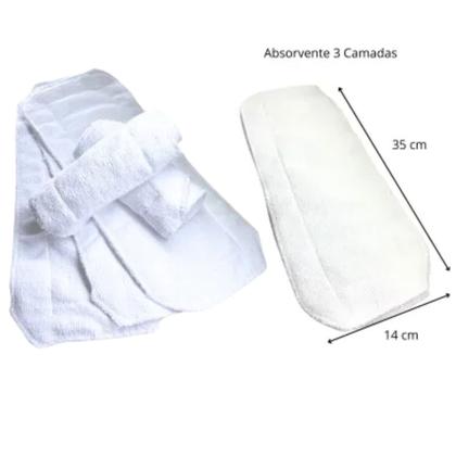 Imagem de Kit 2 Protetores Fralda Geriatrica Plástica com Absorventes