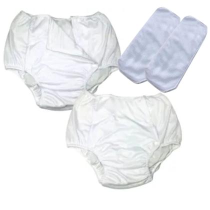 Imagem de Kit 2 Protetores Fralda Geriatrica Plástica com Absorventes