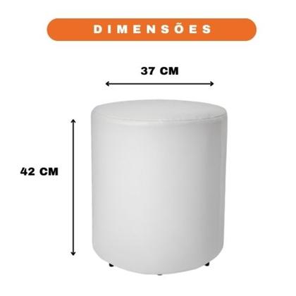 Imagem de Kit 2 Puff Banqueta Redondo Decorativo Gigante Luxo Sala / Quarto