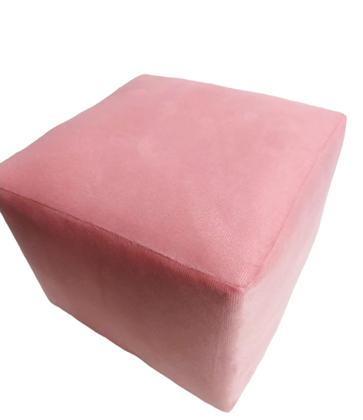 Imagem de Kit 2 Puff Banquinho Reforçado - Tecido Suede - 25x29x29 - Suporta Até 120kg - A PRONTA ENTREGA