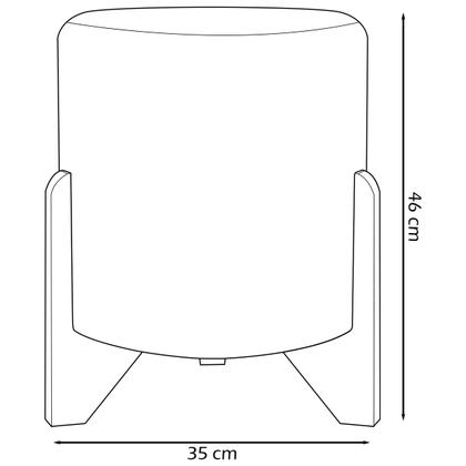 Imagem de Kit 2 Puff Decorativo Confortável Para Sala Penteadeira Eloah Suede Cores Pé Castanho
