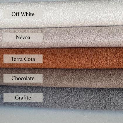 Imagem de Kit 2 Puff Perse Redondo Organico Puffe Decorativo Tecido boucle