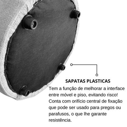 Imagem de Kit 2 Puff Perse Redondo Organico Puffe Decorativo Tecido boucle