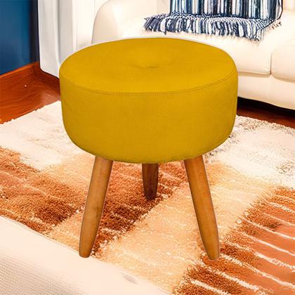 Imagem de Kit 2 Puff Redondo com Botonê para Sala e Quarto Veludo  - LH Decor